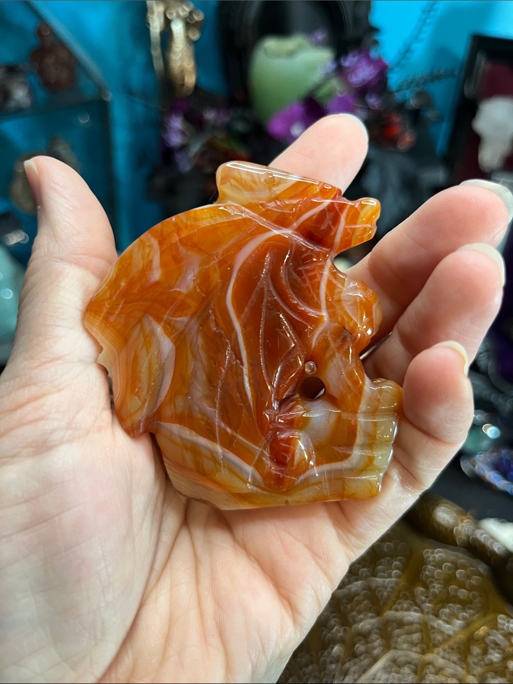 Carnelian mini dragon-as is wing